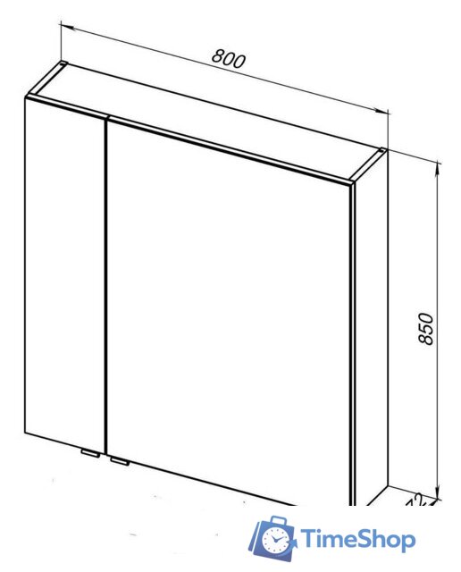  Aquanet Шкаф с зеркалом Алвита 80 277537 - Изображение №6 — Интернет-магазин Time-Shop