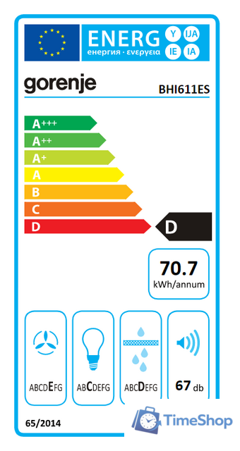 Кухонная вытяжка Gorenje BHI611ES - Изображение №8 — Интернет-магазин Time-Shop