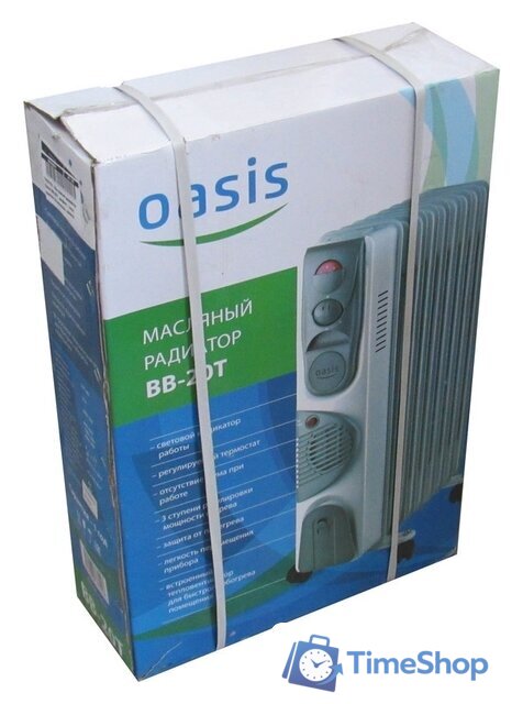 Масляный радиатор с вентилятором Oasis BB-20T - Изображение №5 — Интернет-магазин Time-Shop