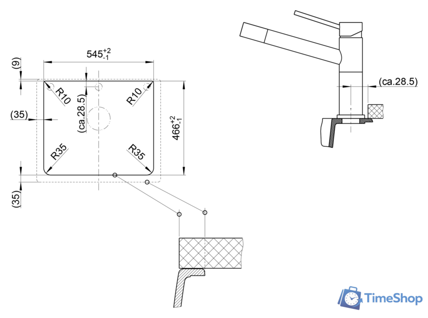 Кухонная мойка Blanco Naya 6 525941 (черный) - Изображение №7 — Интернет-магазин Time-Shop