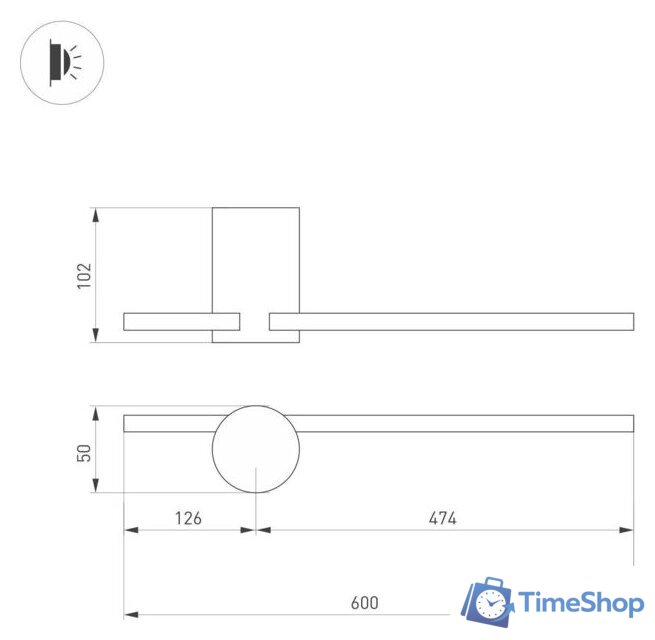 Бра Arlight SP-VINCI-S600x55-7W (WH) 35683 - Изображение №7 — Интернет-магазин Time-Shop