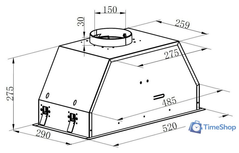 Кухонная вытяжка Hietzel CHB 5262J BL - Изображение №12 — Интернет-магазин Time-Shop