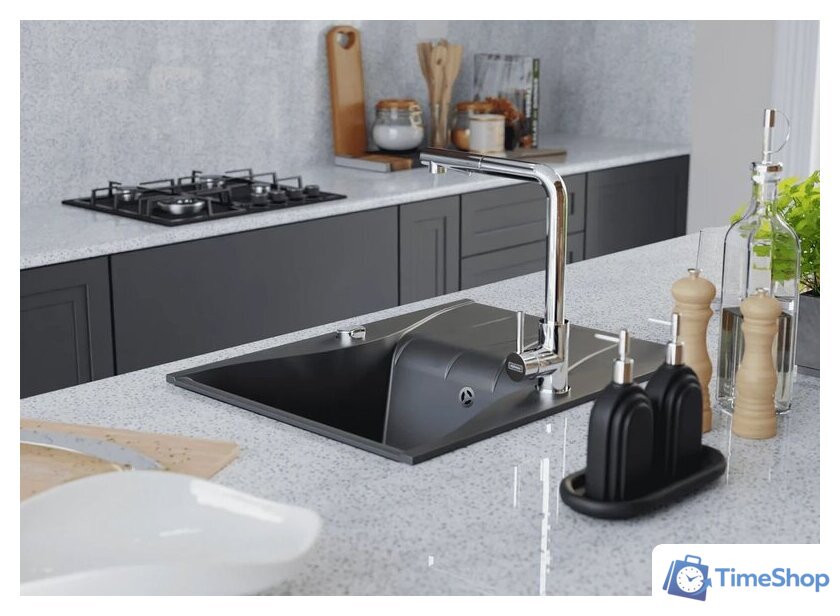 Кухонная мойка Kernau KGS O 4565 1B1D Deep Black - Изображение №5 — Интернет-магазин Time-Shop