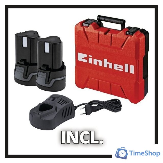Дрель-шуруповерт Einhell TE-CD 12 Li 4513619 (с 2-мя АКБ, кейс) - Изображение №11 — Интернет-магазин Time-Shop