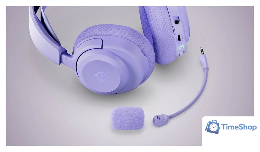 Наушники SteelSeries Arctis Nova 3P Wireless (для PlayStation, сиреневый) - Изображение №4 — Интернет-магазин Time-Shop
