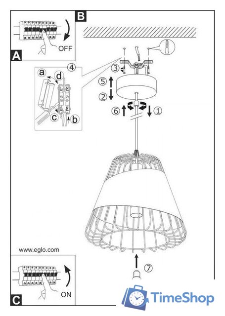 Подвесная люстра Eglo Austell 49509 - Изображение №3 — Интернет-магазин Time-Shop