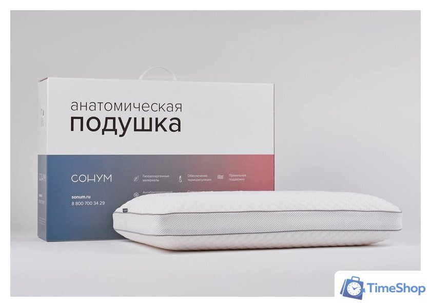 Спальная подушка Сонум Sigma 60x40 (L) - Изображение №6 — Интернет-магазин Time-Shop