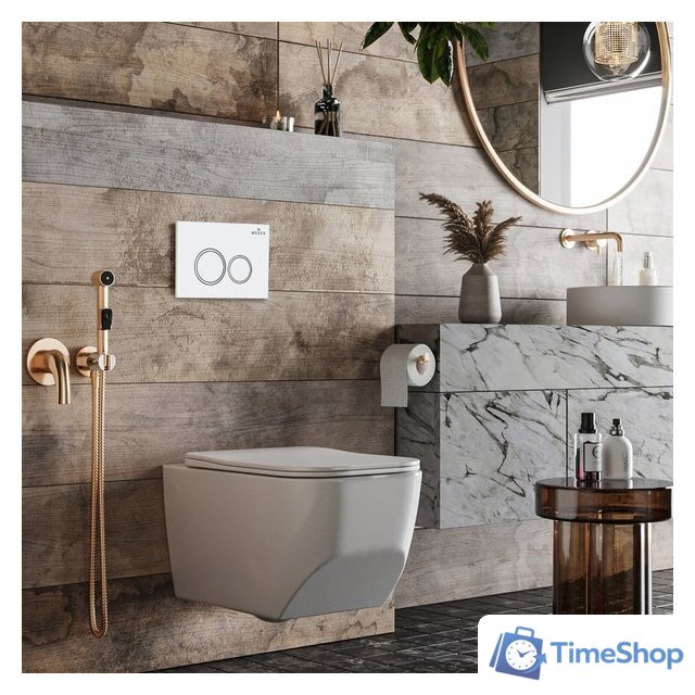 Унитаз подвесной Roxen Boro One Rimless 6 в 1 StounFix Dual Fresh 506177 (кнопка: белый глянец) - Изображение №8 — Интернет-магазин Time-Shop