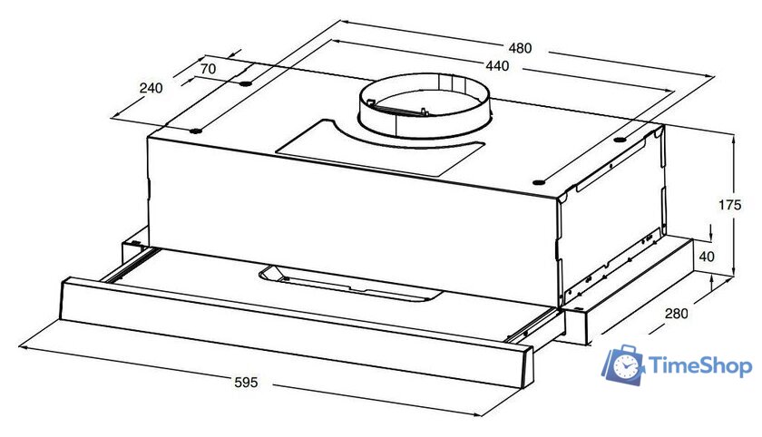 Кухонная вытяжка Weissgauff TEL 06 1M BM - Изображение №5 — Интернет-магазин Time-Shop