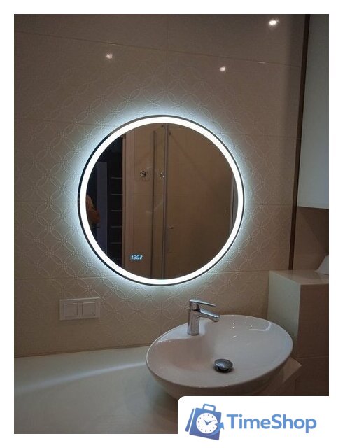  Пекам Зеркало Ring 1 70x70 Ring1-70x70dpcl (с подсветкой,сенсором на взмах руки,подогревом,часами) - Изображение №3 — Интернет-магазин Time-Shop