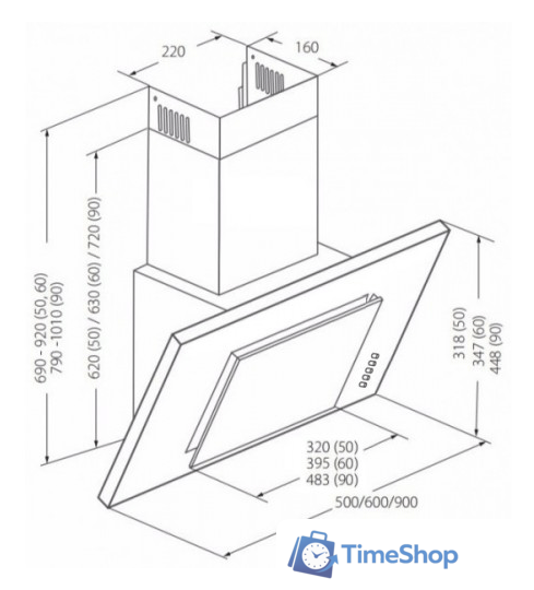 Кухонная вытяжка Akpo Optima 50 WK-4 (черный) - Изображение №2 — Интернет-магазин Time-Shop