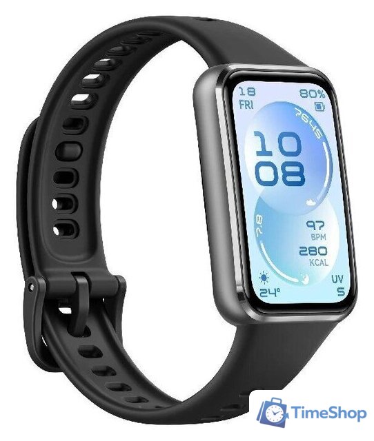Фитнес-браслет Huawei Band 11 (черный алюминиевый корпус, с черным силиконовым ремешком, международная версия) - Изображение №3 — Интернет-магазин Time-Shop