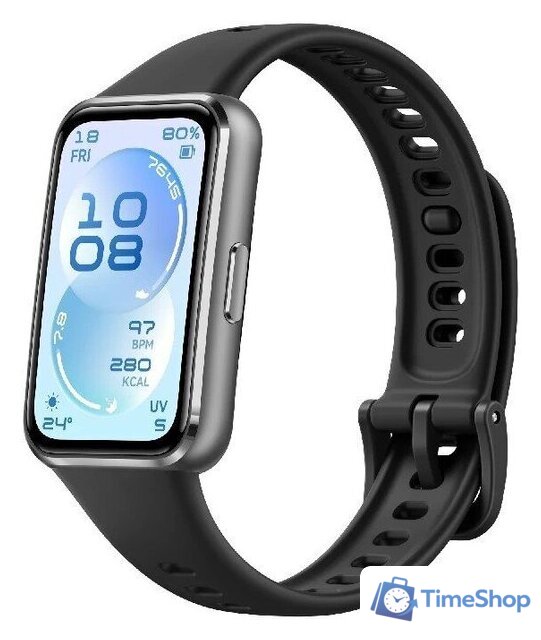 Фитнес-браслет Huawei Band 11 (черный алюминиевый корпус, с черным силиконовым ремешком, международная версия) - Изображение №1 — Интернет-магазин Time-Shop