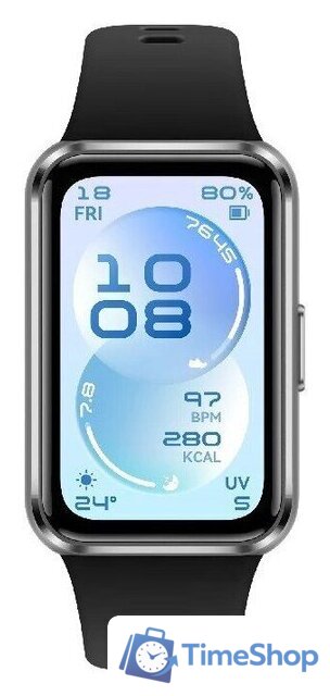 Фитнес-браслет Huawei Band 11 (черный алюминиевый корпус, с черным силиконовым ремешком, международная версия) - Изображение №2 — Интернет-магазин Time-Shop