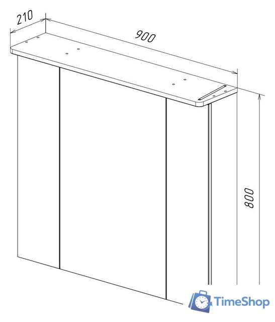  Lemark Шкаф с зеркалом для ванной Zenon 90x80 LM90ZS-Z (белый глянец) - Изображение №2 — Интернет-магазин Time-Shop