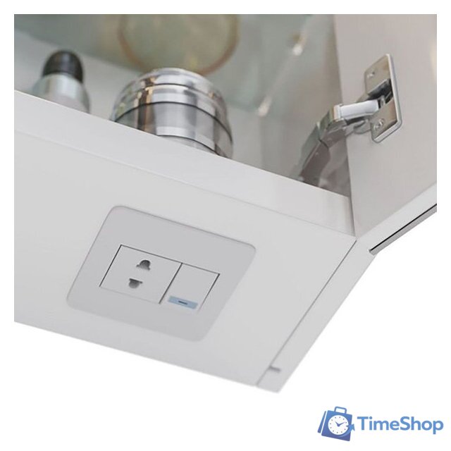  Lemark Шкаф с зеркалом для ванной Zenon 90x80 LM90ZS-Z (белый глянец) - Изображение №5 — Интернет-магазин Time-Shop