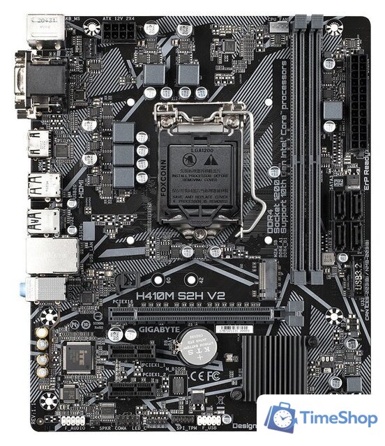Материнская плата Gigabyte H410M S2H V2 (rev. 1.9/2.1) - Изображение №1 — Интернет-магазин Time-Shop