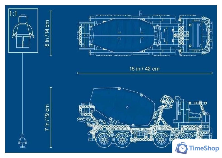 Конструктор LEGO Technic 42112 Бетономешалка - Изображение №16 — Интернет-магазин Time-Shop