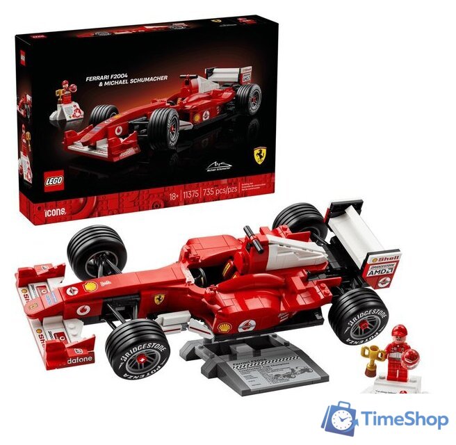 Конструктор LEGO Icons 11375 Ferrari F2004 & Michael Schumacher - Изображение №1 — Интернет-магазин Time-Shop