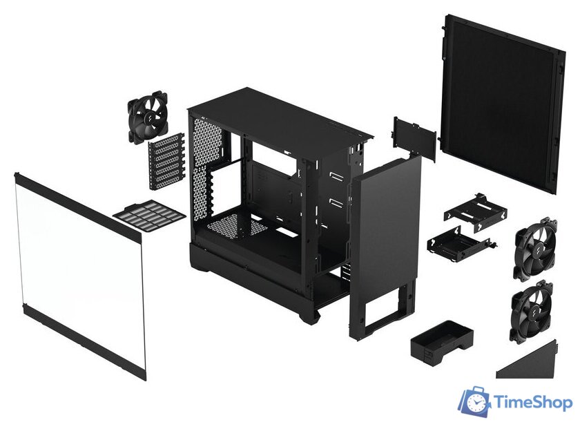 Корпус Fractal Design Pop Silent Black TG Clear Tint FD-C-POS1A-02 - Изображение №12 — Интернет-магазин Time-Shop