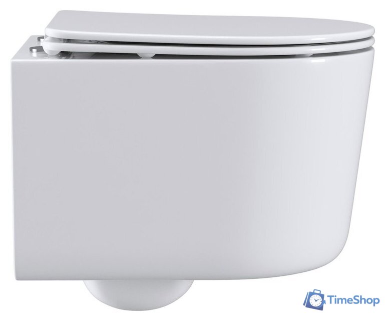 Унитаз подвесной Roxen Simple Compact в комплекте с инсталляцией StounFix Dual Fresh 6 в 1 964407 (кнопка: белое стекло) - Изображение №6 — Интернет-магазин Time-Shop