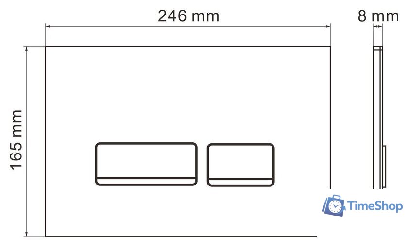 Унитаз подвесной Roxen Simple Compact в комплекте с инсталляцией StounFix Dual Fresh 6 в 1 964407 (кнопка: белое стекло) - Изображение №30 — Интернет-магазин Time-Shop