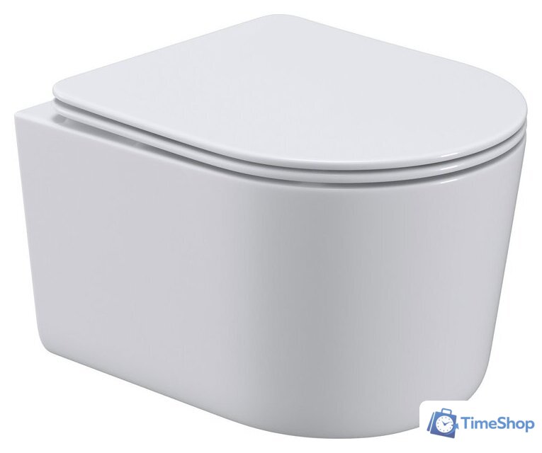 Унитаз подвесной Roxen Simple Compact в комплекте с инсталляцией StounFix Dual Fresh 6 в 1 964407 (кнопка: белое стекло) - Изображение №5 — Интернет-магазин Time-Shop