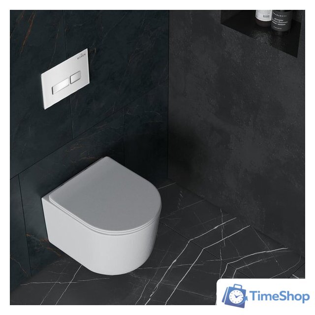 Унитаз подвесной Roxen Simple Compact в комплекте с инсталляцией StounFix Dual Fresh 6 в 1 964407 (кнопка: белое стекло) - Изображение №16 — Интернет-магазин Time-Shop