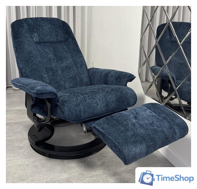 Массажное кресло Calviano 22 (синий плюш) - Изображение №11 — Интернет-магазин Time-Shop