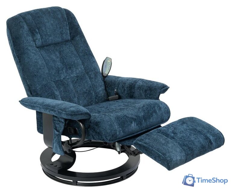 Массажное кресло Calviano 22 (синий плюш) - Изображение №6 — Интернет-магазин Time-Shop