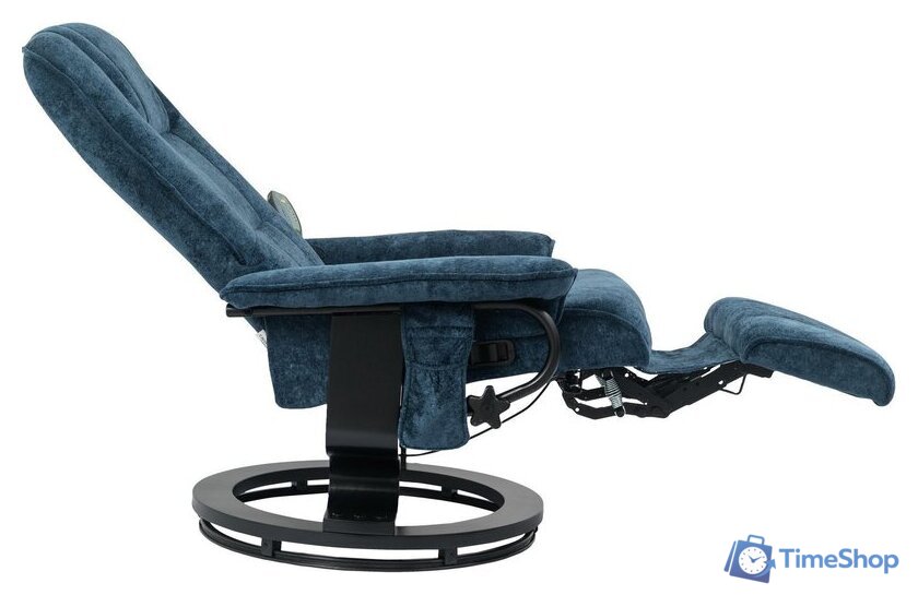 Массажное кресло Calviano 22 (синий плюш) - Изображение №4 — Интернет-магазин Time-Shop