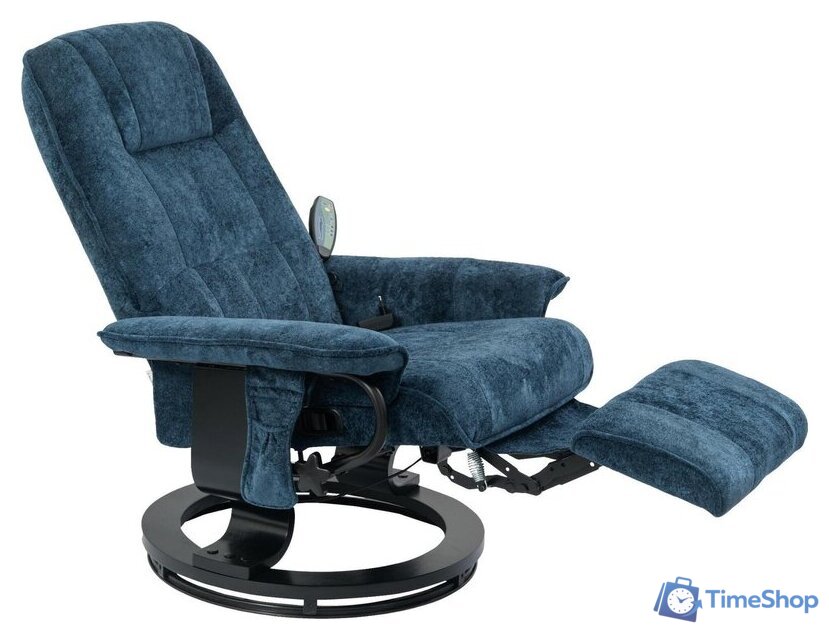 Массажное кресло Calviano 22 (синий плюш) - Изображение №7 — Интернет-магазин Time-Shop