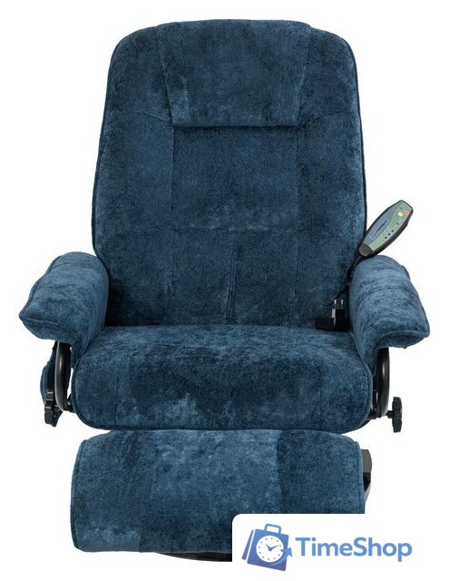 Массажное кресло Calviano 22 (синий плюш) - Изображение №5 — Интернет-магазин Time-Shop
