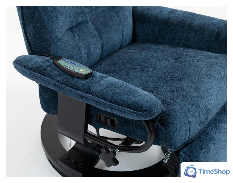 Массажное кресло Calviano 22 (синий плюш) - Изображение №12 — Интернет-магазин Time-Shop
