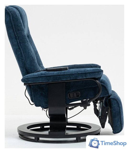 Массажное кресло Calviano 22 (синий плюш) - Изображение №3 — Интернет-магазин Time-Shop