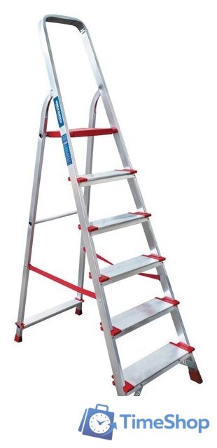 Лестница-стремянка Новая высота NV 511 алюминиевая индустриальная 6 ступеней (5110106) - Изображение №1 — Интернет-магазин Time-Shop