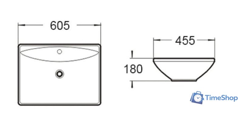Умывальник SantiLine SL-1015 - Изображение №2 — Интернет-магазин Time-Shop