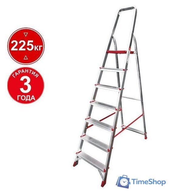 Лестница-стремянка Новая высота NV 311 алюминиевая профессиональная 7 ступеней - Изображение №1 — Интернет-магазин Time-Shop