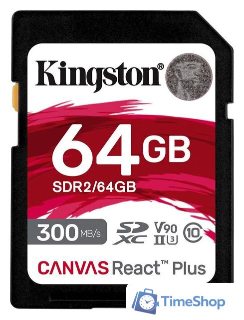 Карта памяти Kingston Canvas React Plus SDXC 64GB - Изображение №1 — Интернет-магазин Time-Shop