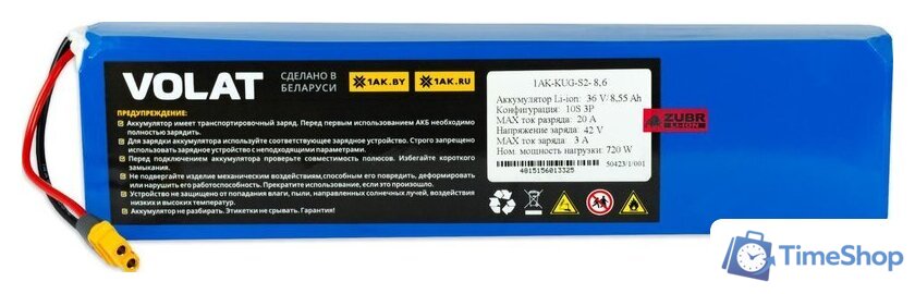Аккумулятор VOLAT 1AK-KUG-S2-8.6 для Kugoo S1 S2 S3 Micar Sprint S2 S3 Etwow AB-GS04 10S3P 36V 8550mAh - Изображение №1 — Интернет-магазин Time-Shop