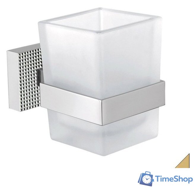 Стакан для зубной щетки и пасты Cezares Prizma-TUMS-03/24 (белый/золото) - Изображение №1 — Интернет-магазин Time-Shop