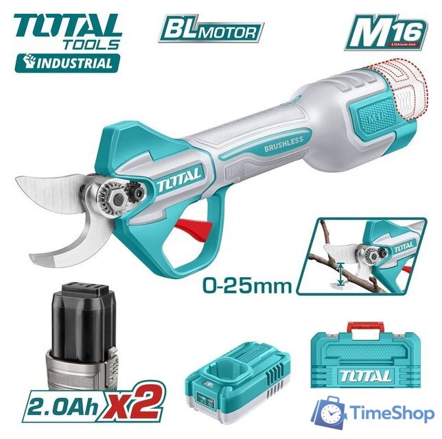 Секатор Total TSSLI162582 (с 2-мя АКБ, кейс) - Изображение №1 — Интернет-магазин Time-Shop