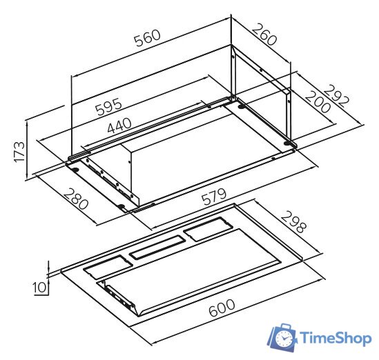 Кухонная вытяжка Grand Fleet (нержавеющая сталь) - Изображение №2 — Интернет-магазин Time-Shop