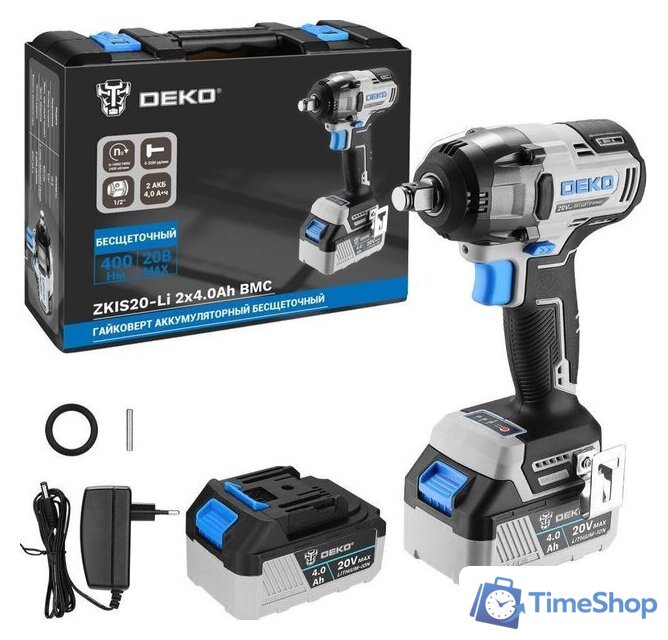 Гайковерт Deko ZKIS20-Li 084-1047 (с 2-мя АКБ, кейс) - Изображение №1 — Интернет-магазин Time-Shop