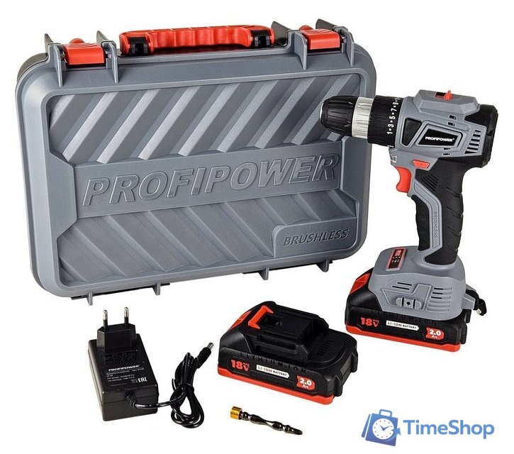 Дрель-шуруповерт Profipower MKBL-18BT (с 2-мя АКБ, кейс) - Изображение №1 — Интернет-магазин Time-Shop