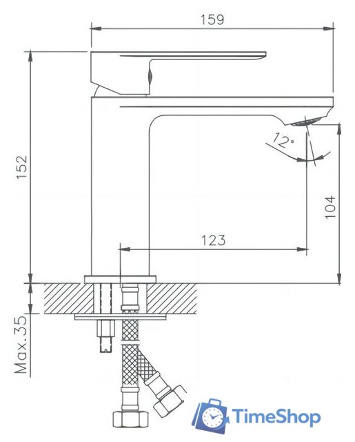 Умывальник Lauter 21441B + Moon 21СК691BS - Изображение №12 — Интернет-магазин Time-Shop