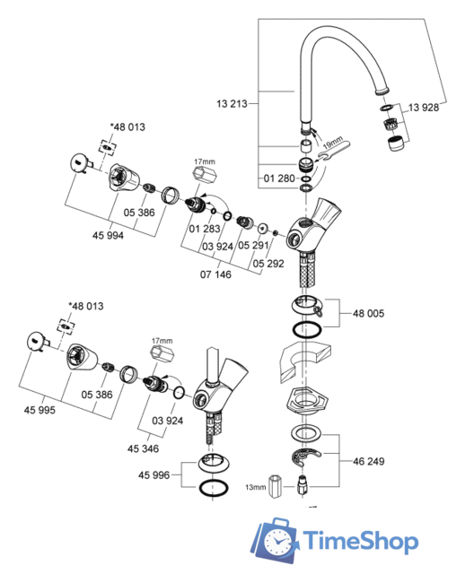 Смеситель Grohe Costa L 31831001 - Изображение №3 — Интернет-магазин Time-Shop