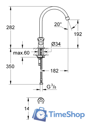 Смеситель Grohe Costa L 31831001 - Изображение №2 — Интернет-магазин Time-Shop