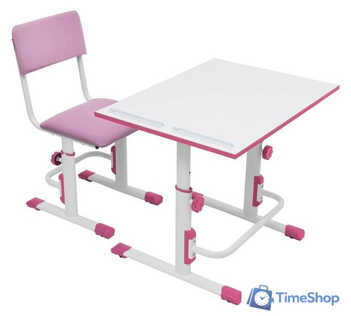 Ученический стул Polini Kids City/Smart S (белый/розовый) - Изображение №2 — Интернет-магазин Time-Shop