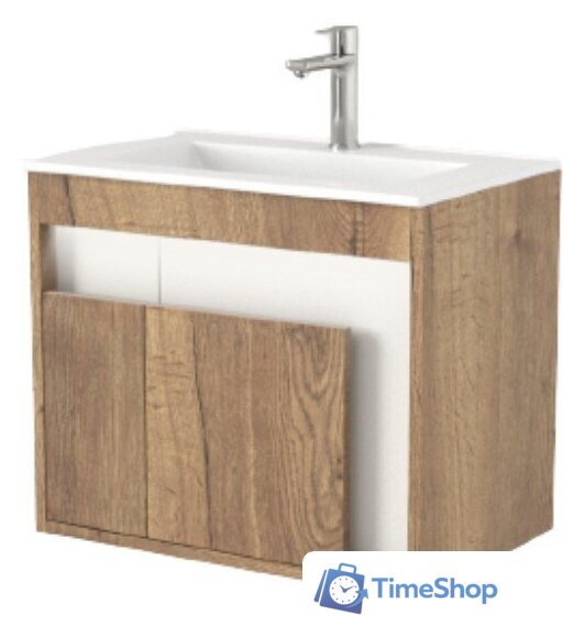  Дабер Тумба под умывальник 016 WeltWasser Deilbach 7517-60 Т16.6W.0.21_light (с подсветкой, дуб галифакс/белый) - Изображение №1 — Интернет-магазин Time-Shop